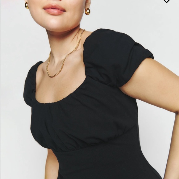 NWT Reformation Alora knit dress black size M - Picture 2 of 8